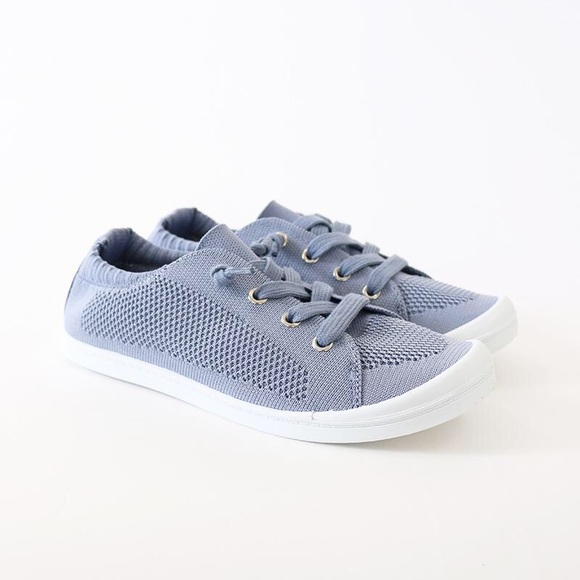 zubin blue mesh knit sneakers - Picture 5 of 8